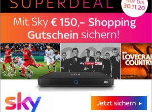 Sky Black Friday: 150 € Shopping Gutschein