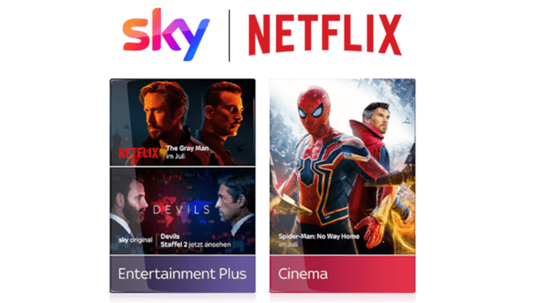 Sky Entertainment Plus + Cinema + Netflix Abo geschenkt