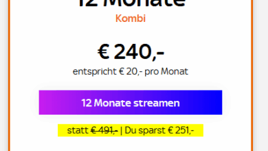 Sky X Sport Angebot mit 60 € Amazon Gutschein