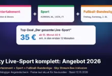 Sky Top-Deal Der gesamte Live-Sport: Entertainment, Sport und Fußball-Bundesliga